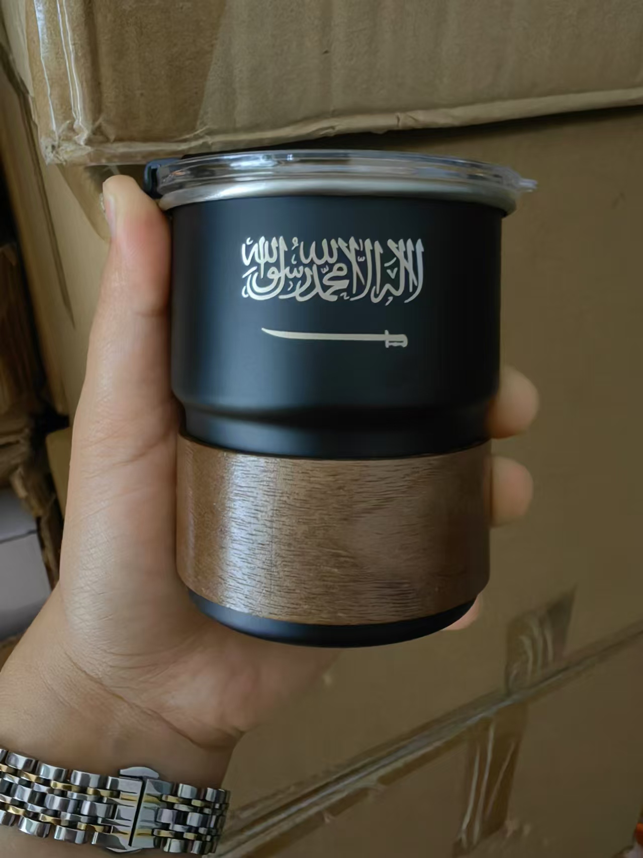 Outdoor Camping Items - De vlag van Saoedi-Arabië Logo roestvrijstalen
