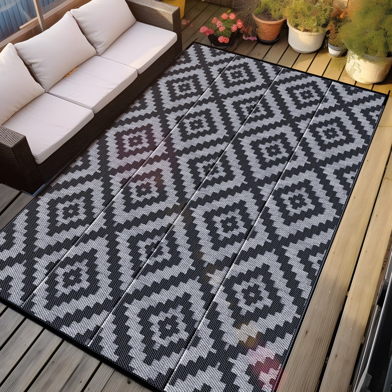 Outdoor Camping Rugs 9X12 - Grote terrasmat buitenmatten 9x12 waterdichte plastic