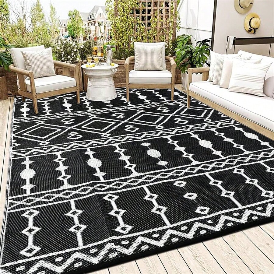 Outdoor Camping Rugs 9X12 - Meiyiu Buitenkleed, 8x10FT/9x12FT/9x18FT Reversibel Plastic Kampeerkleed,