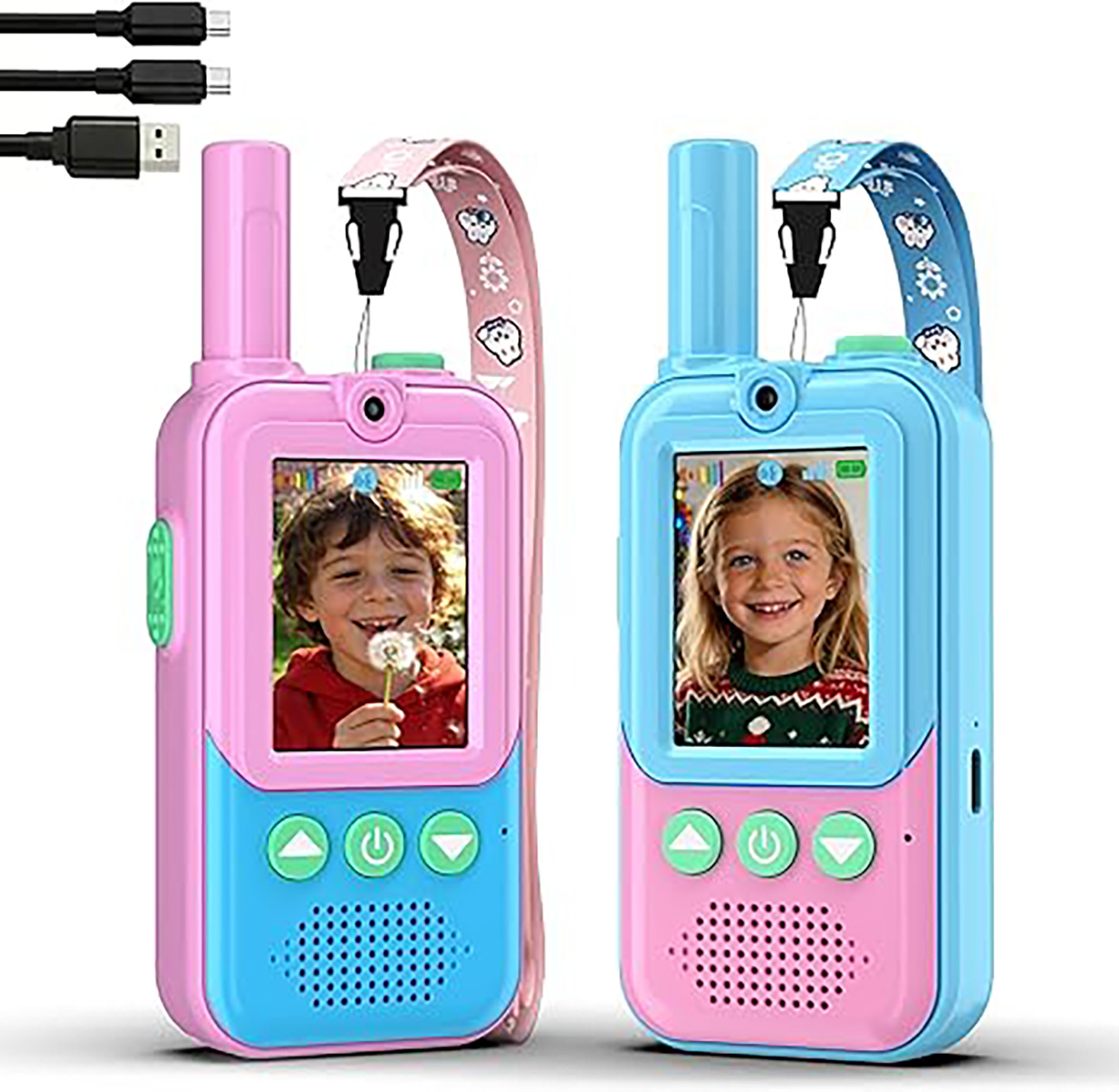 Outdoor Camping Games For Kids - Oplaadbare video-walkie-talkies voor kinderen, 2-pack, met