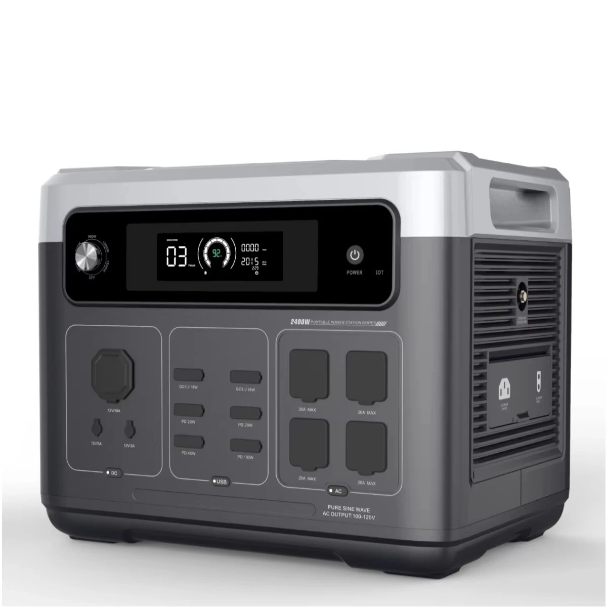 Portable Power Station - P2001 PLUS 2400W draagbare krachtcentrale 2048Wh