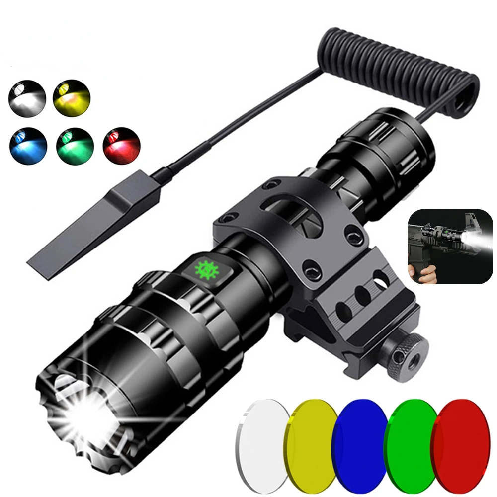 Outdoor Camping Glamping Share - LED Tactische Jacht Zaklamp USB Oplaadbare