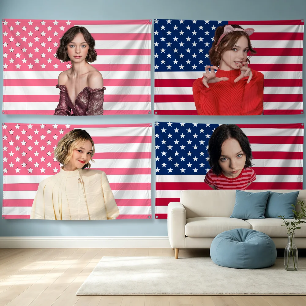 Outdoor Camping Wallpaper - Acteur E-Emma Myers Vlag Polyester Banner
