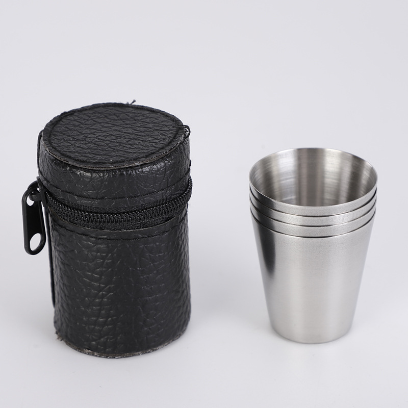 Outdoor Camping Gear Brands - 4 stuks 30 ml roestvrijstalen borrelglaasjes