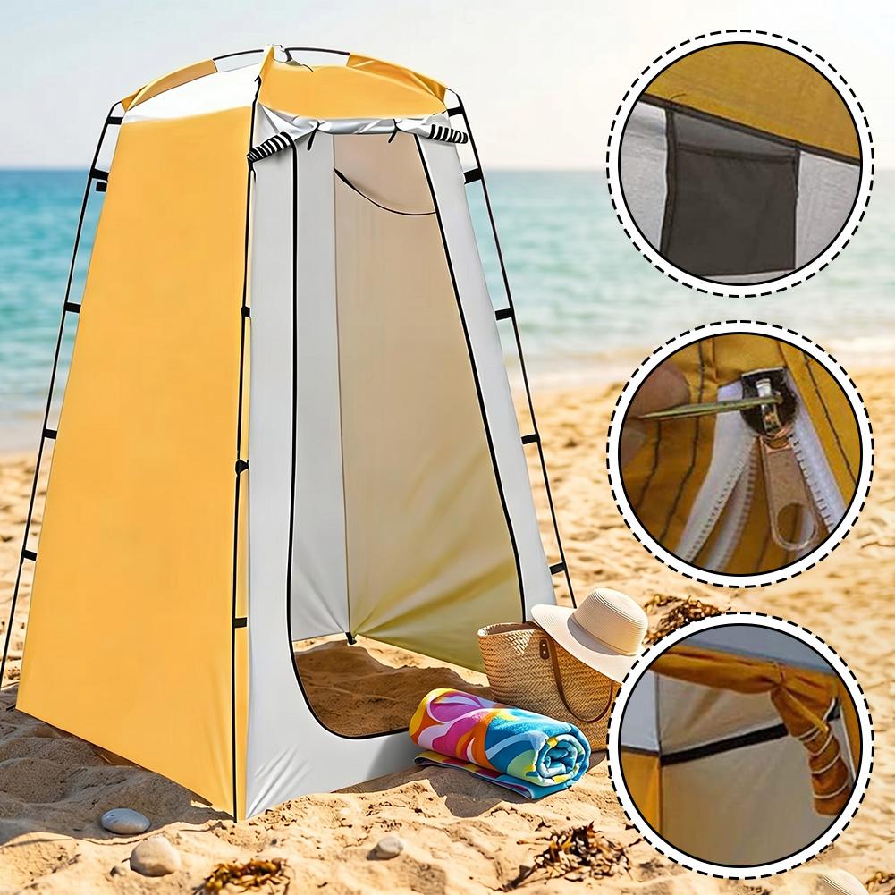 Outdoor Camping Toilet Tent - Draagbare douchetent Dubbellaags waterdicht privacyonderdak Buitencamping