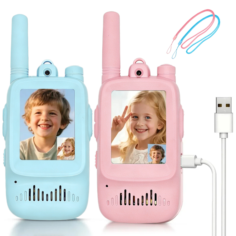 Outdoor Camping Games For Kids - 2 stuks kinder video walkie-talkies, oplaadbaar,