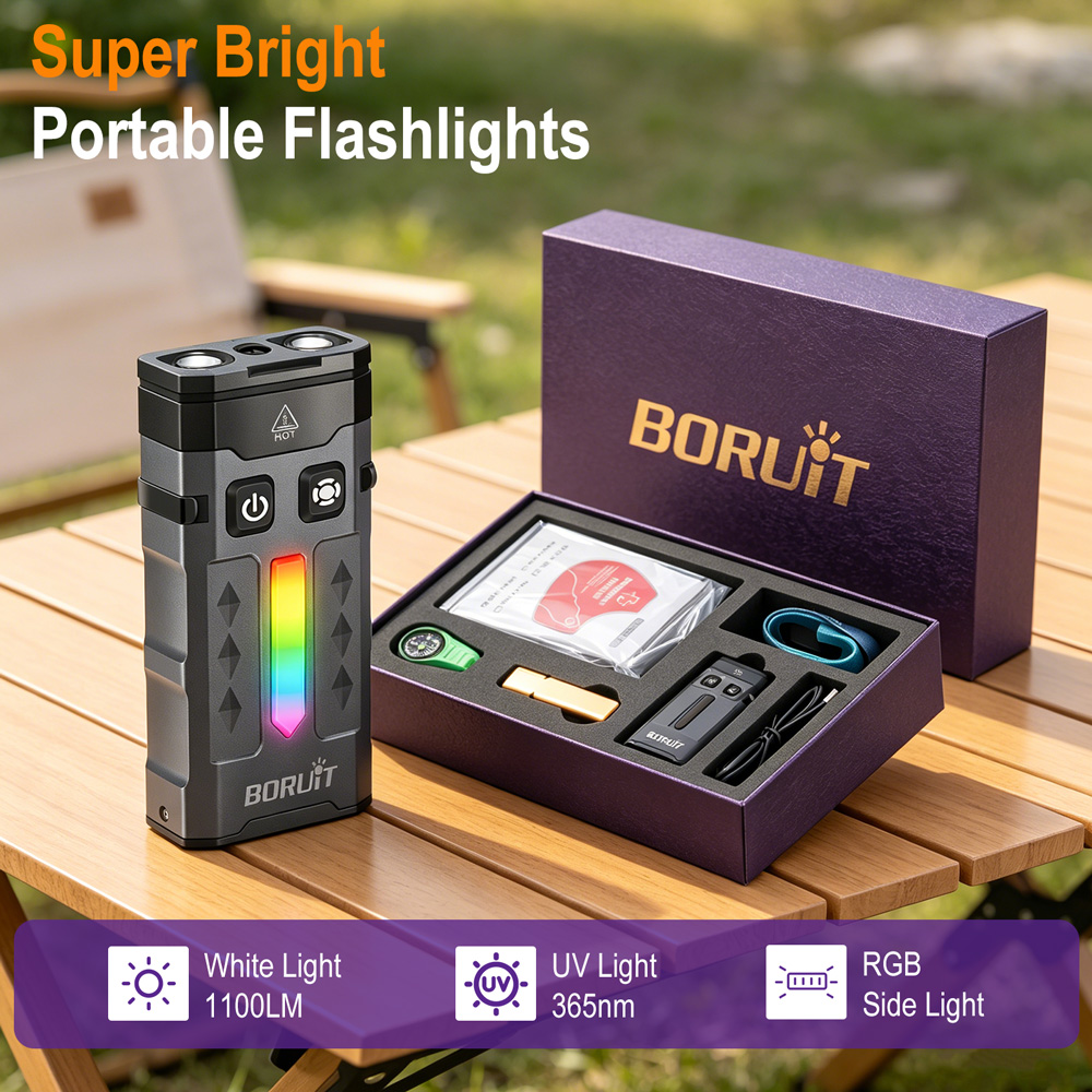 BORUiT EV20 EDC Zaklamp 1100LM - Outdoor Camping Glamping Share recensie en prijs
