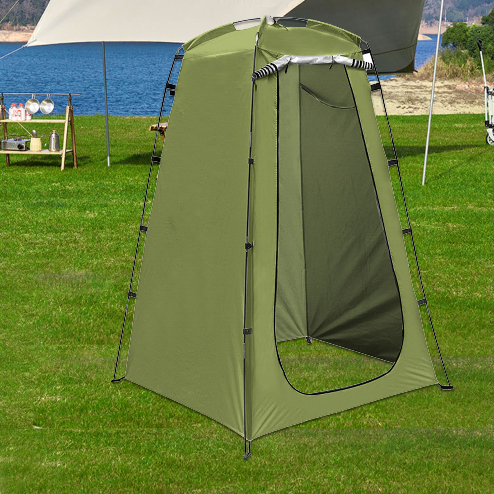 Campingdouchetent, auto-zijbad - Outdoor Camping Toilet Tent recensie en prijs