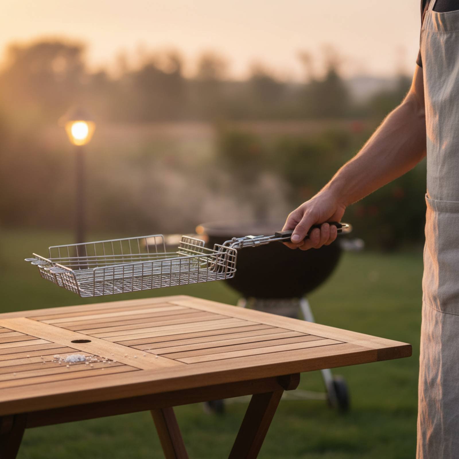 Grillmand met houten handvat D - Outdoor Camping Direct recensie en prijs