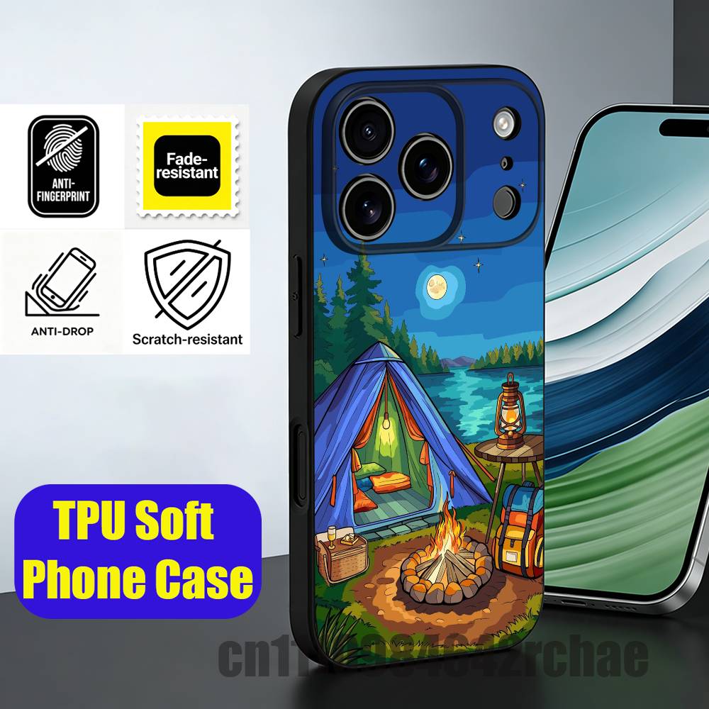 Telefoonhoesje van siliconen v - Outdoor Camping Wallpaper recensie en prijs