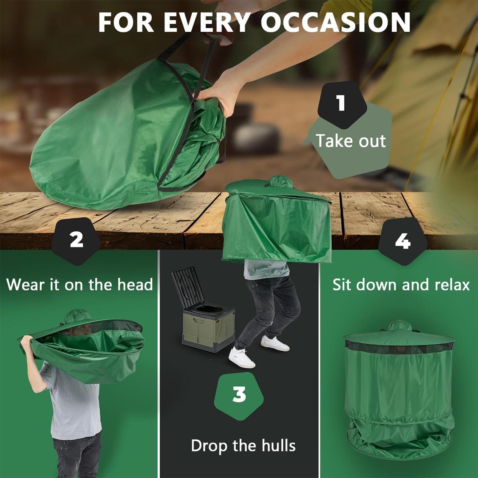 Campingtoilettent Draagbaar co - Outdoor Camping Toilet Tent recensie en prijs