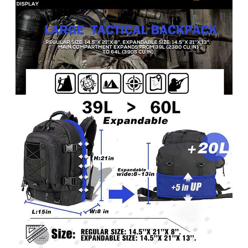 65L militaire rugzak voor here - Lightweight Backpack 65L recensie en prijs