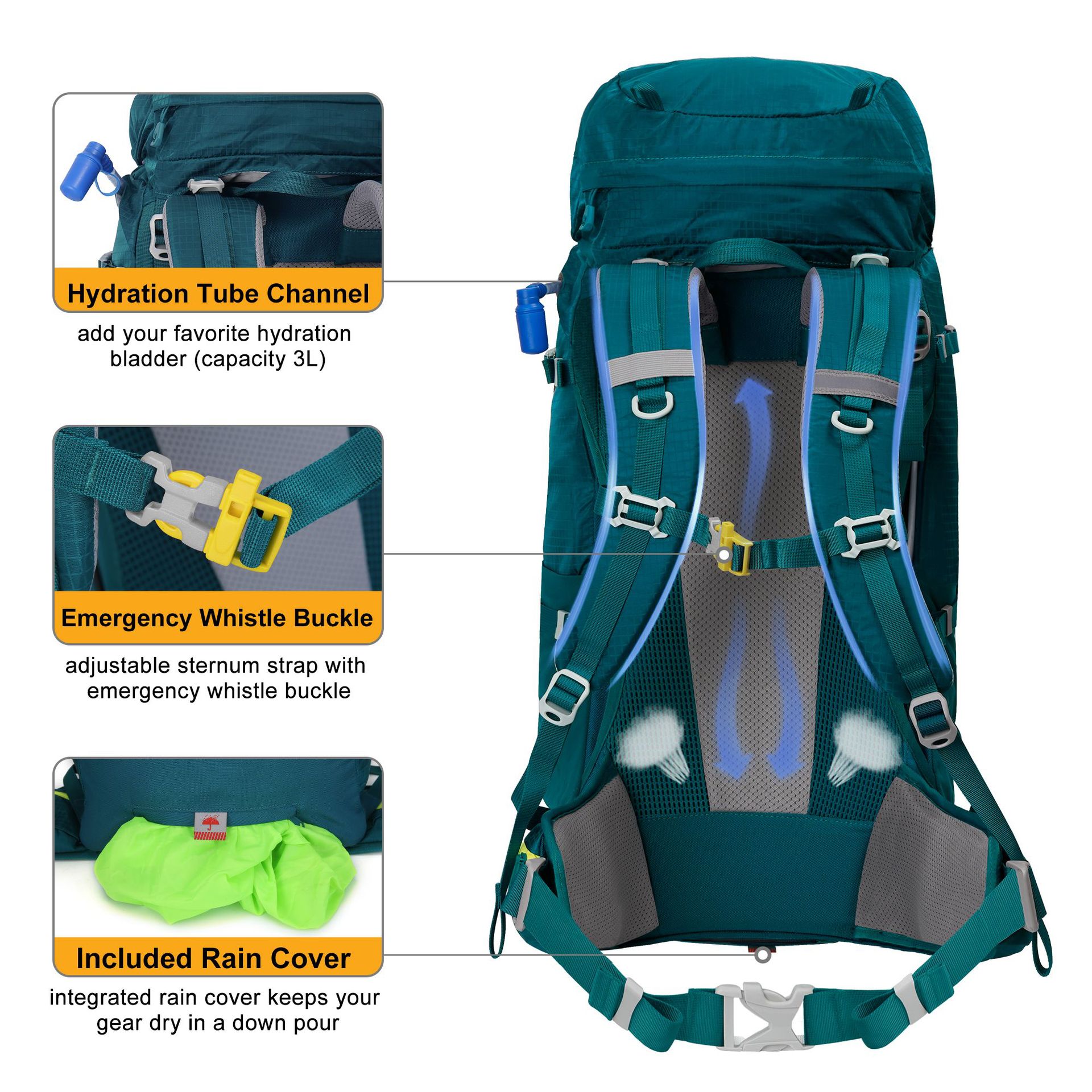 Lichtgewicht nylon outdoor wan - Lightweight Backpack 65L recensie en prijs