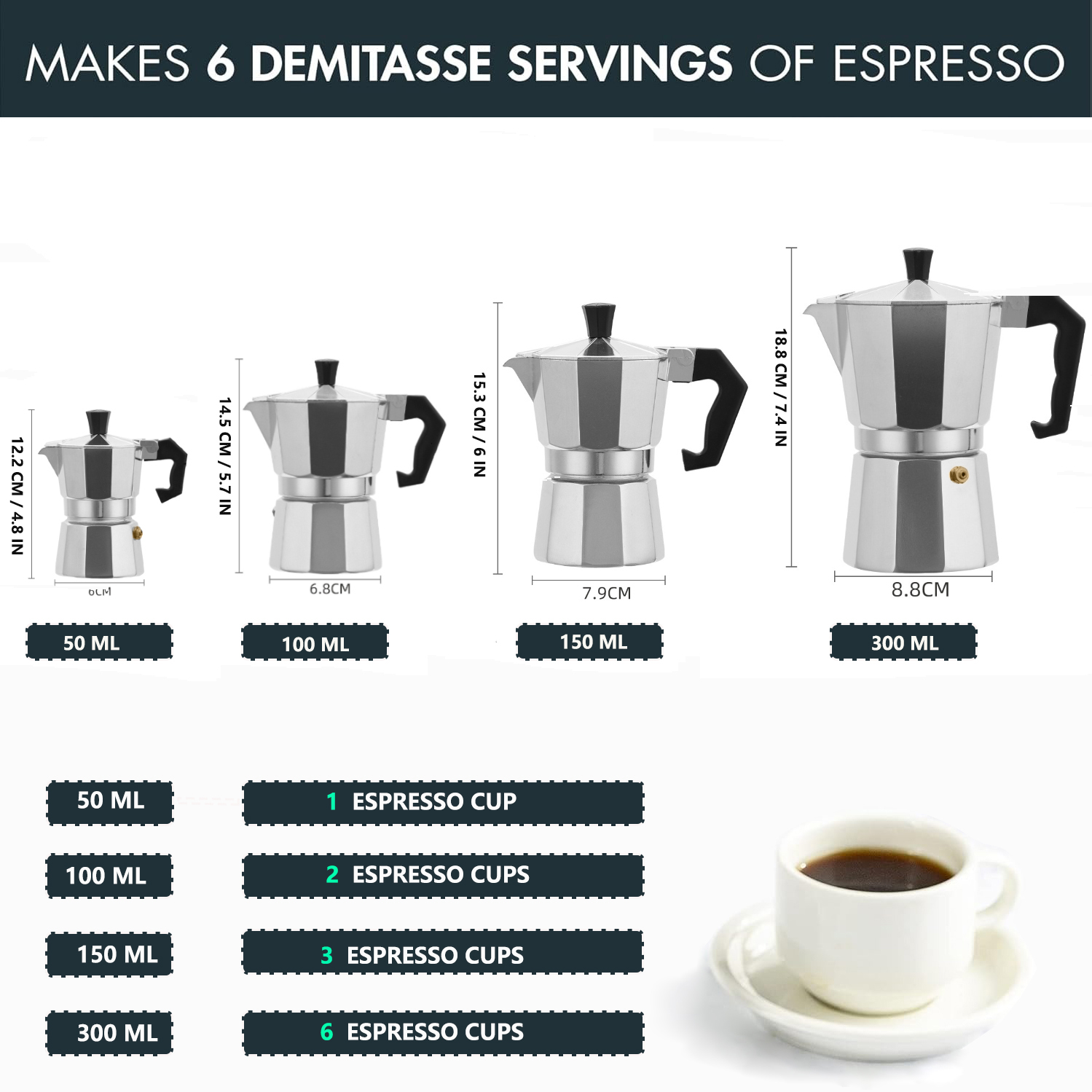Klassieke aluminium moka pot 5 - Outdoor Camping Items recensie en prijs