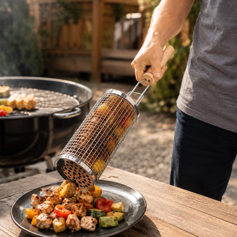 Ronde barbecue grillmandset va - Outdoor Camping Youtube recensie en prijs