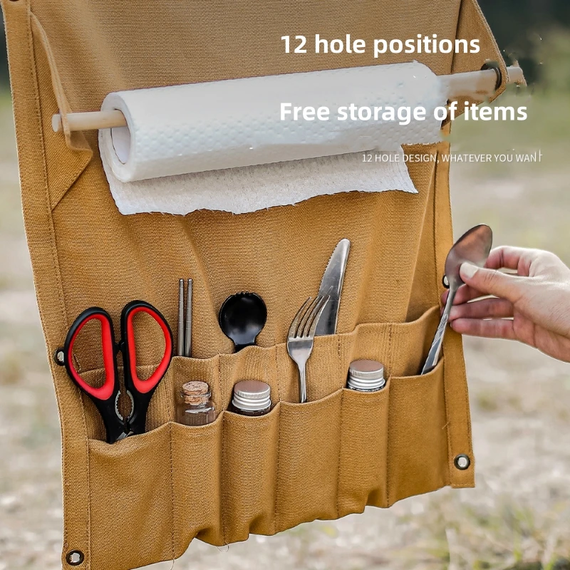 Outdoor canvas bestekorganizer - Outdoor Camping Wallpaper recensie en prijs